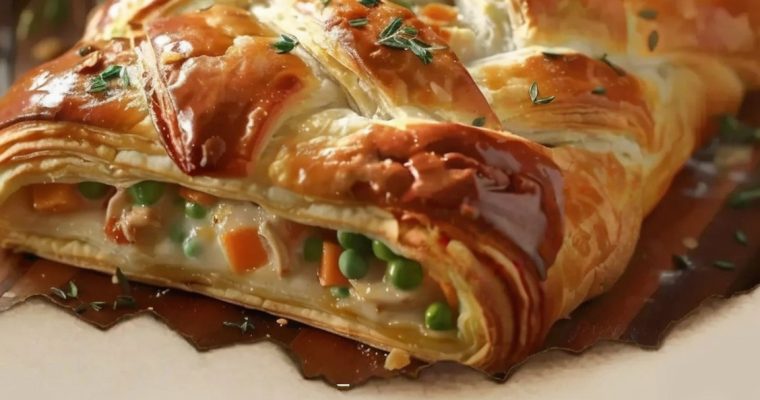 Chicken Pot Pie Crescent Braid