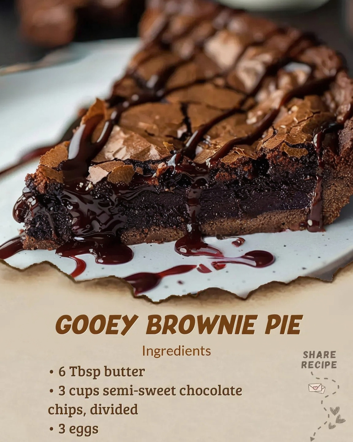 Gooey Brownie Pie