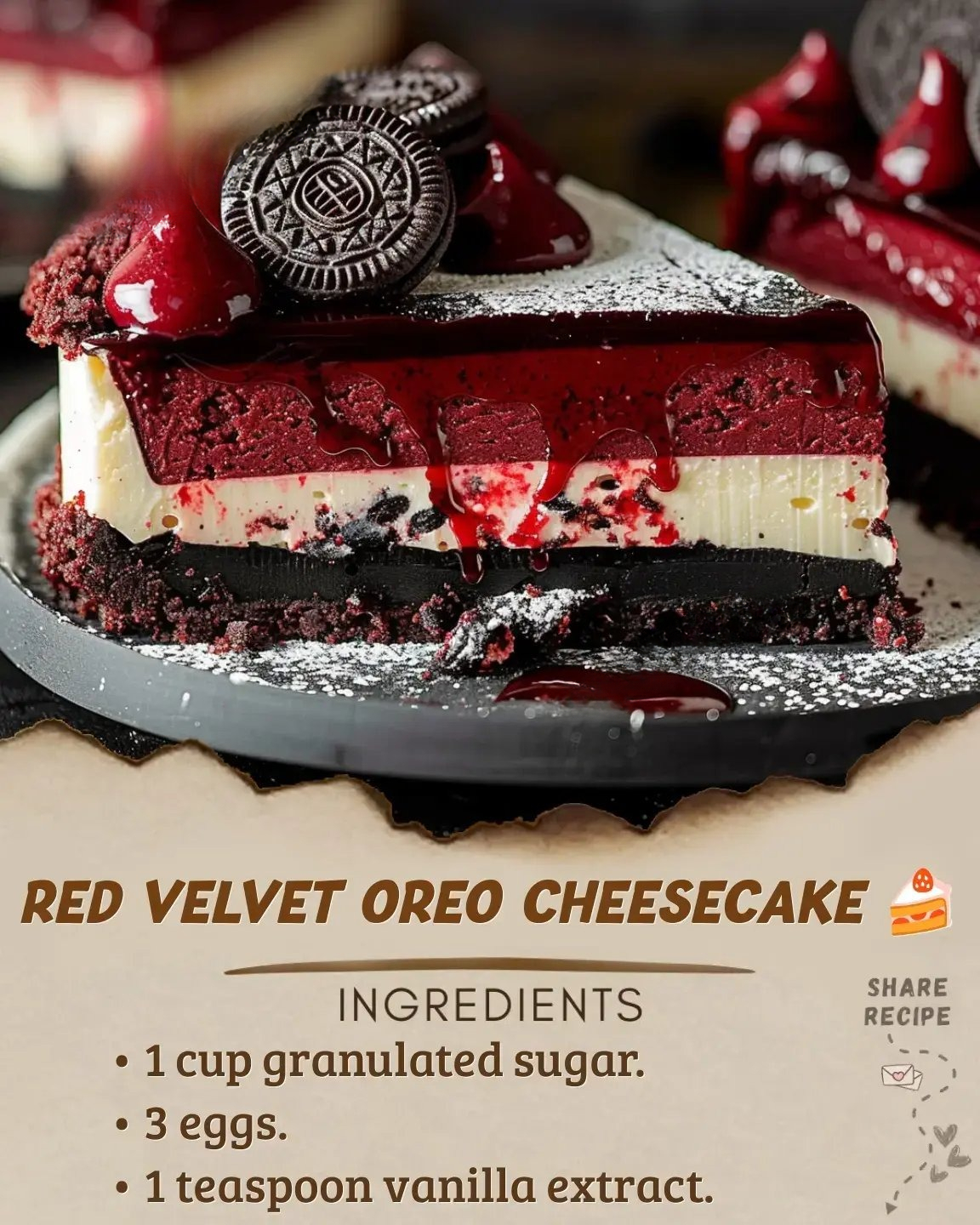 Red Velvet Oreo Cheesecake