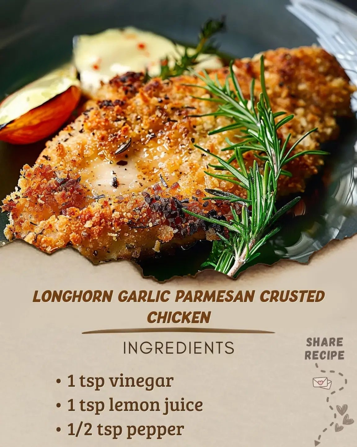 Longhorn Garlic Parmesan Crusted Chicken