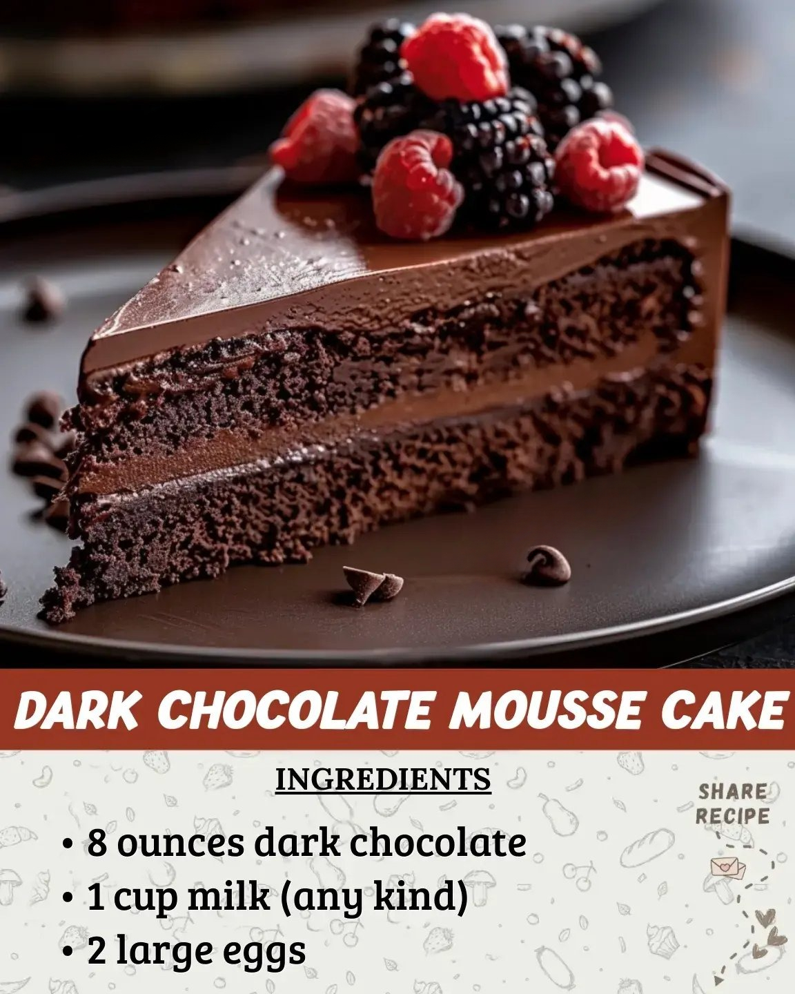 Dark Chocolate Mousse Cake