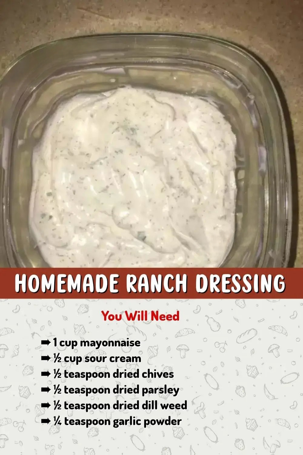 Homemade Ranch Dressing