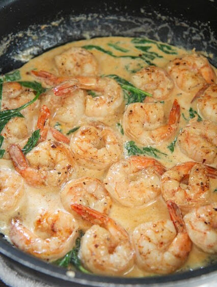 CREAMY GARLIC SHRIMP