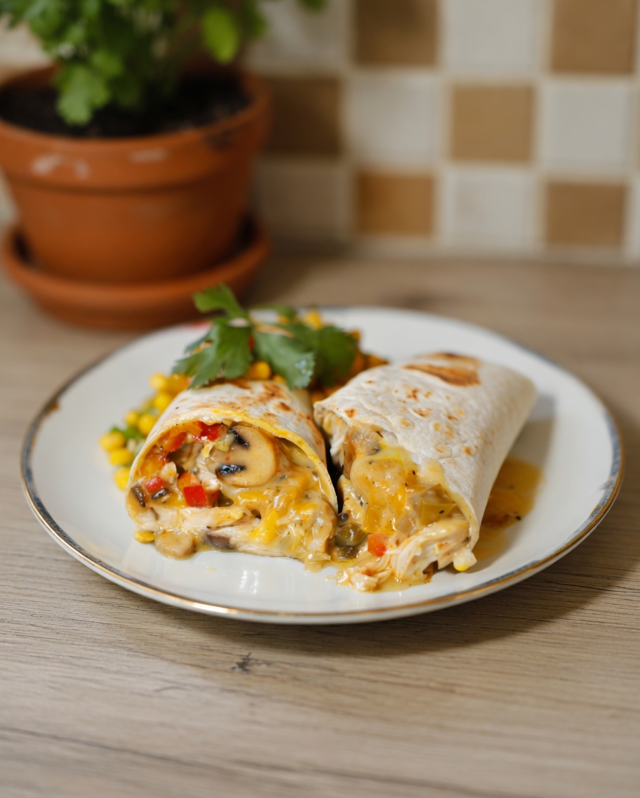 Cheesy Chicken Burritos