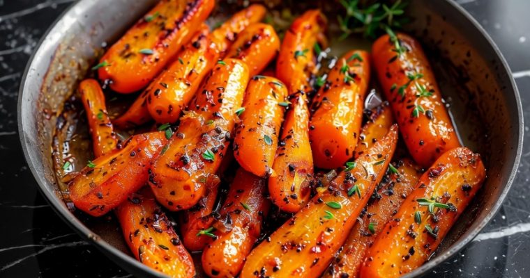 Honey Garlic Butter Roasted Carrots