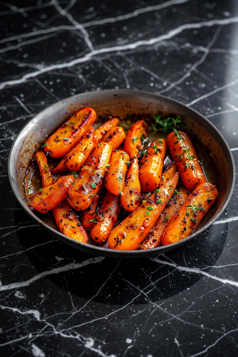 Honey Garlic Butter Roasted Carrots
