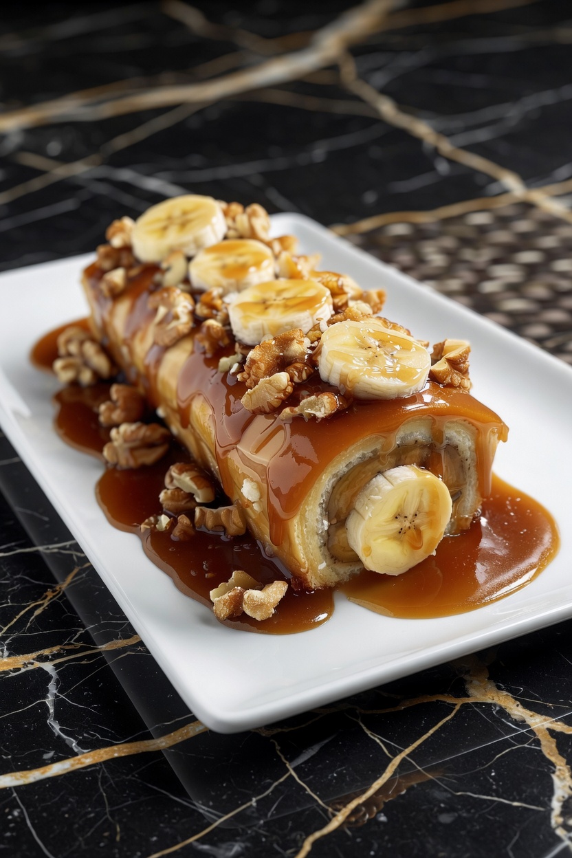 Banana Caramel Roulade