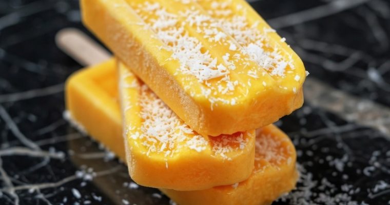 Mango Coconut Popsicles