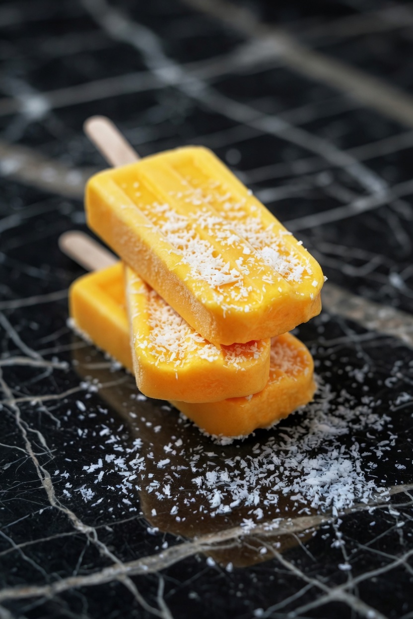 Mango Coconut Popsicles
