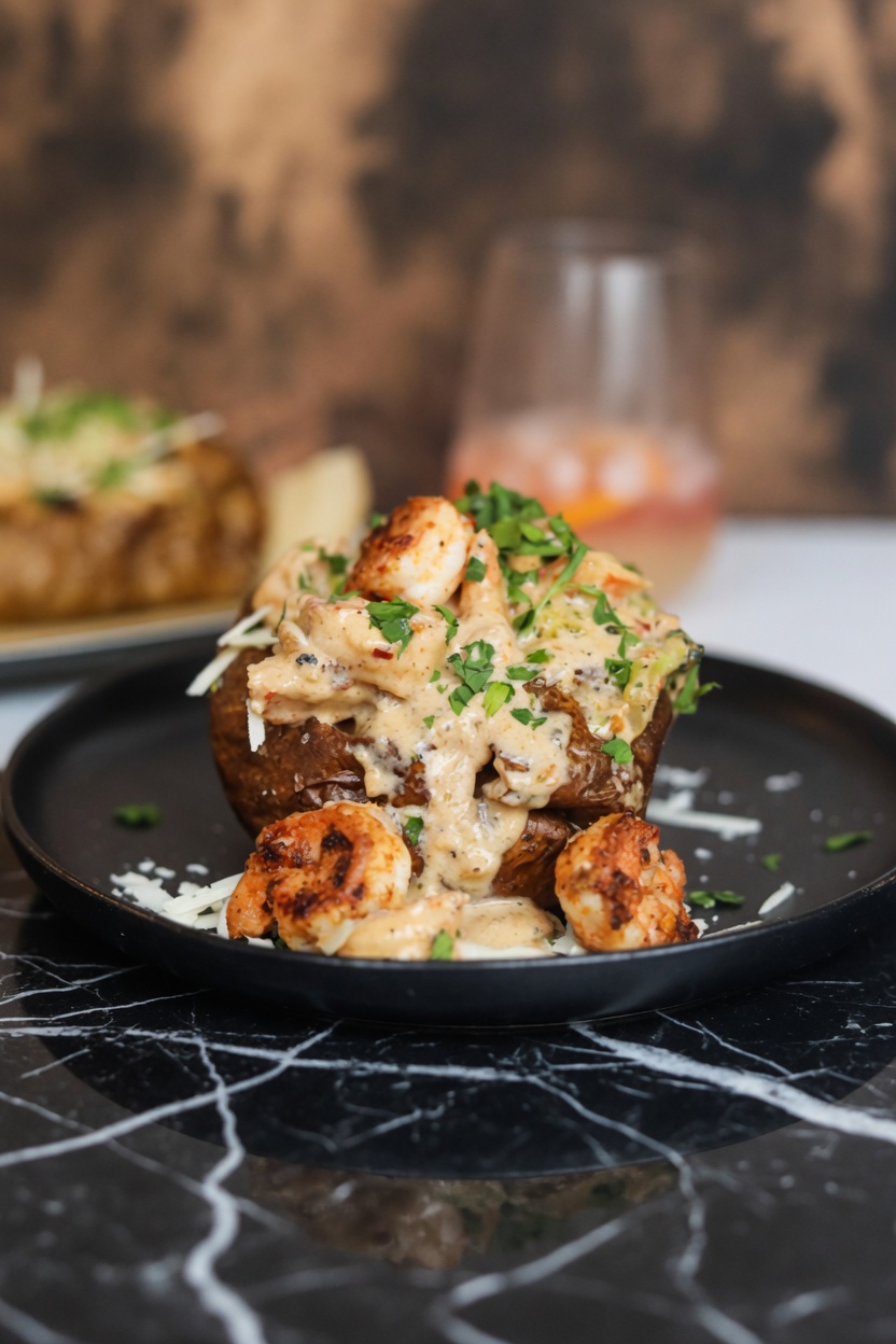 Loaded Shrimp Baked Potato