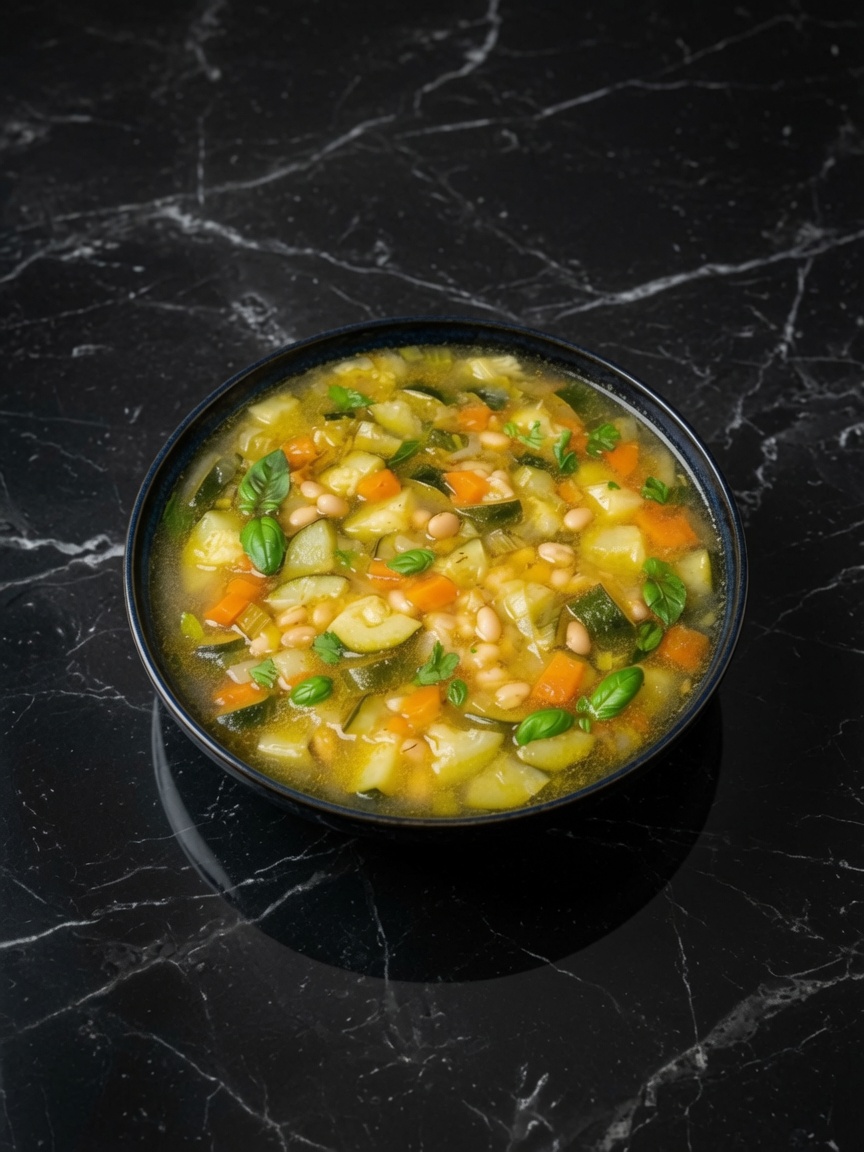 Chunky Zucchini Soup with White Beans
