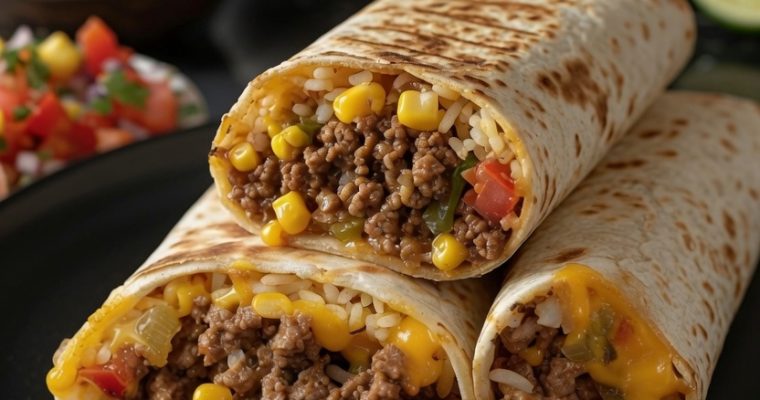 Cheesy Double Beef Burrito