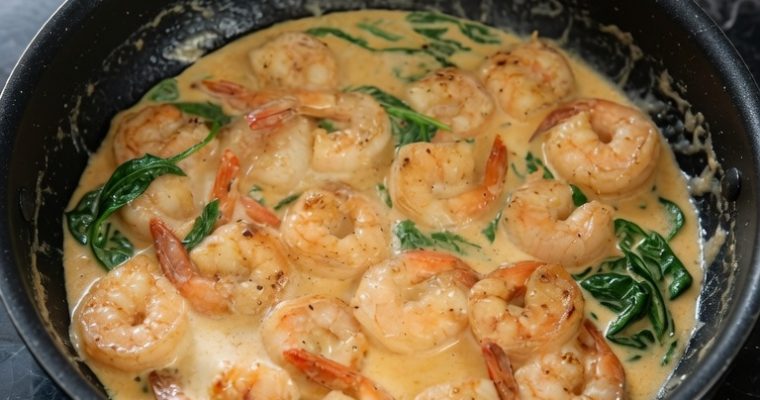 CREAMY GARLIC SHRIMP