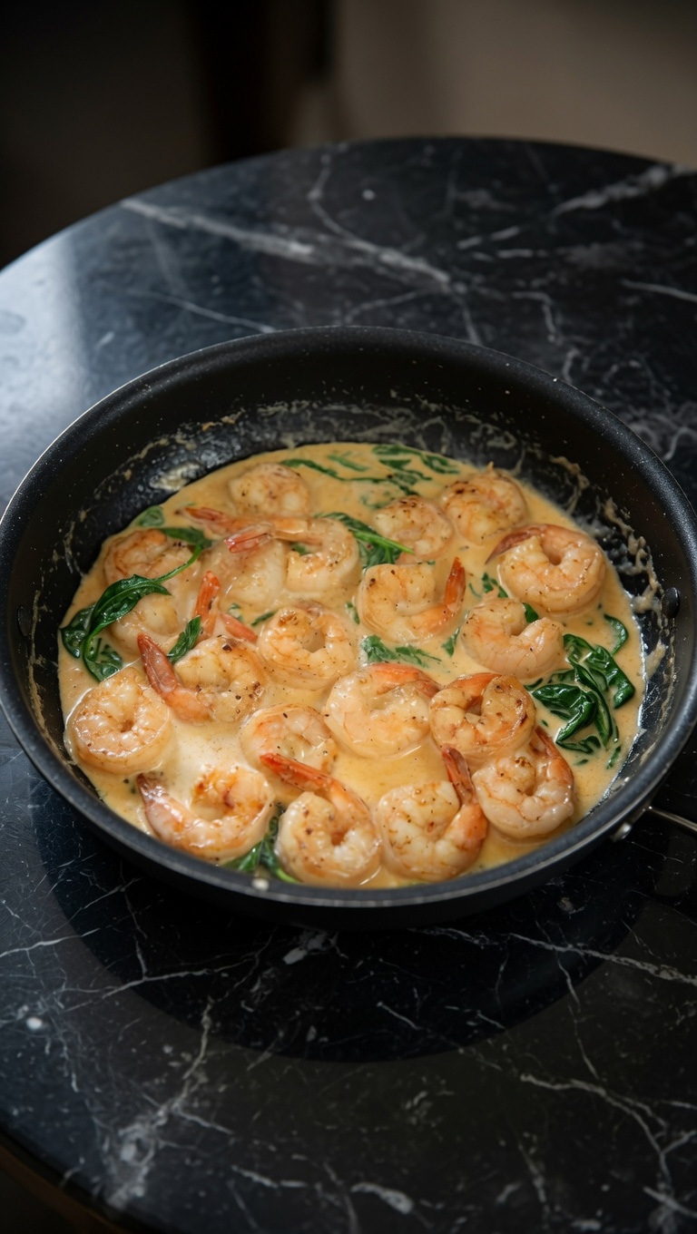 CREAMY GARLIC SHRIMP