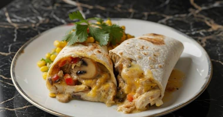 Cheesy Chicken Burritos