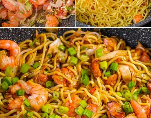 30 Minute Shrimp and Chicken Chow Mein