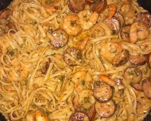 Cajun Shrimp Pasta with Sausage