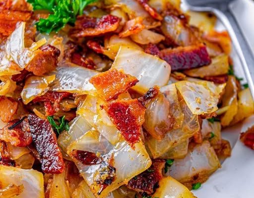 Fried Cabbage with Onions and Bacon