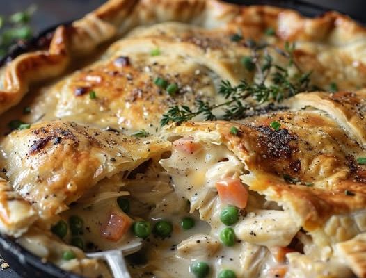 Skillet Chicken Pot Pie Casserole