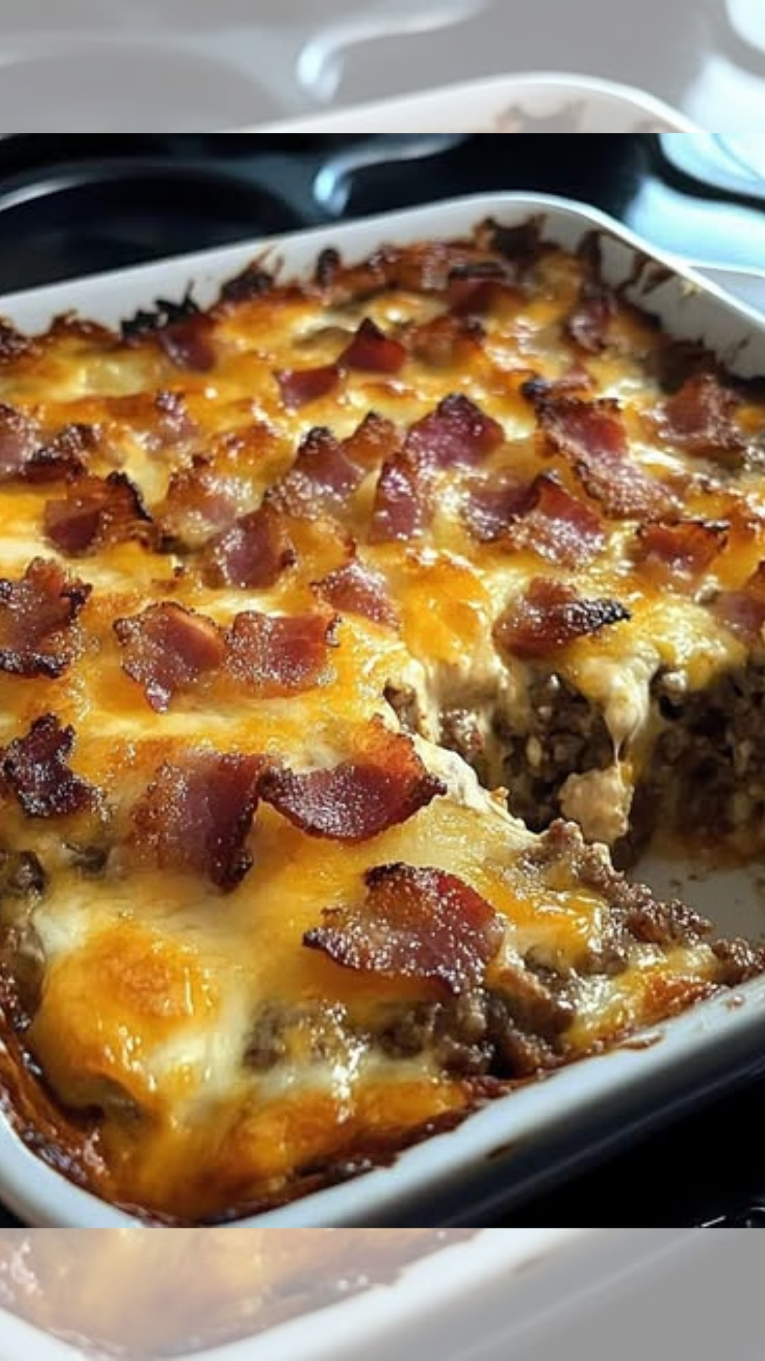 Low-Carb Bacon Cheeseburger Casserole