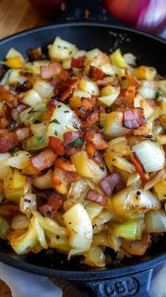 Fried Cabbage with Onions and Bacon