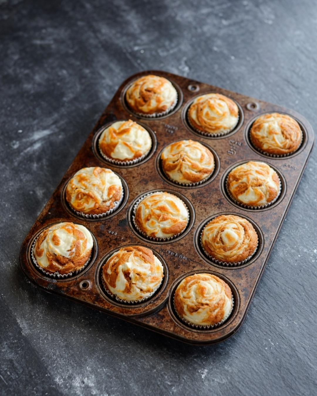 Pumpkin Cream Cheese Swirl Muffins