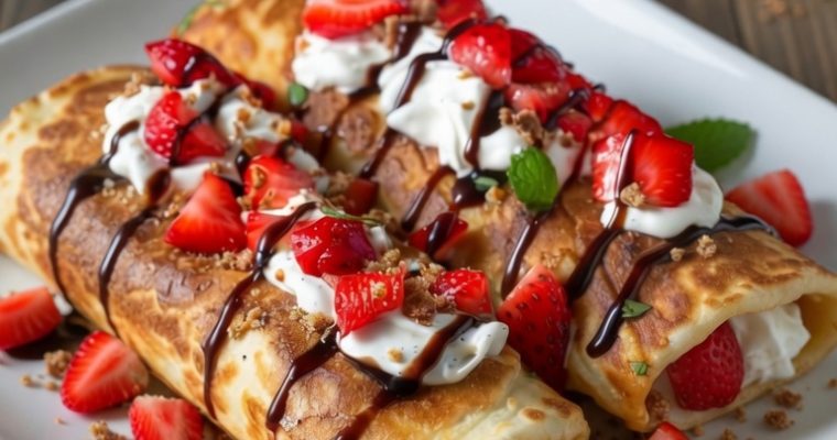 Strawberry Cheesecake Chimichangas