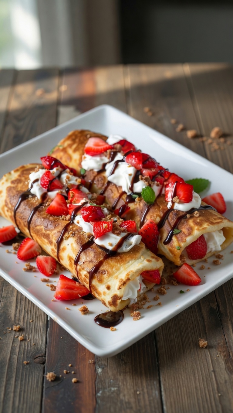 Strawberry Cheesecake Chimichangas