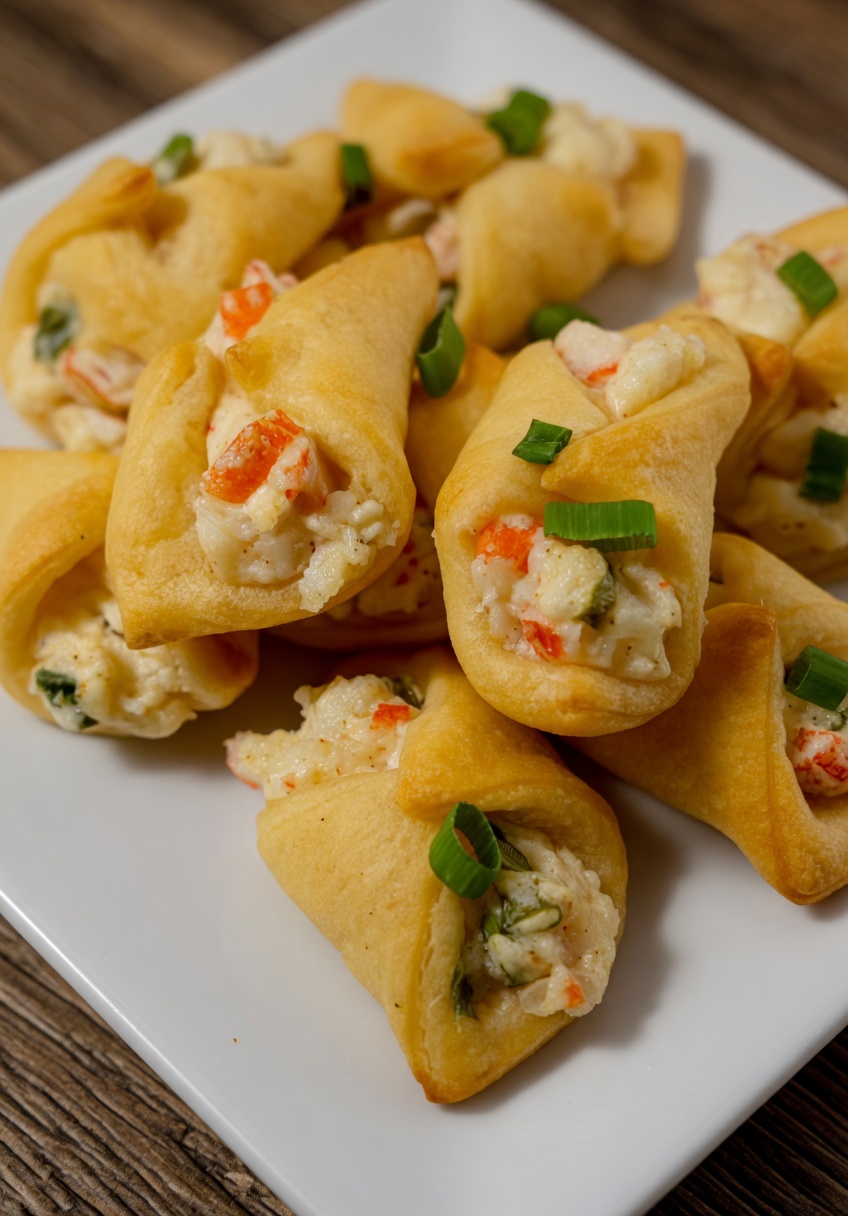 Crab and Cream Cheese Filled Crescent Rolls