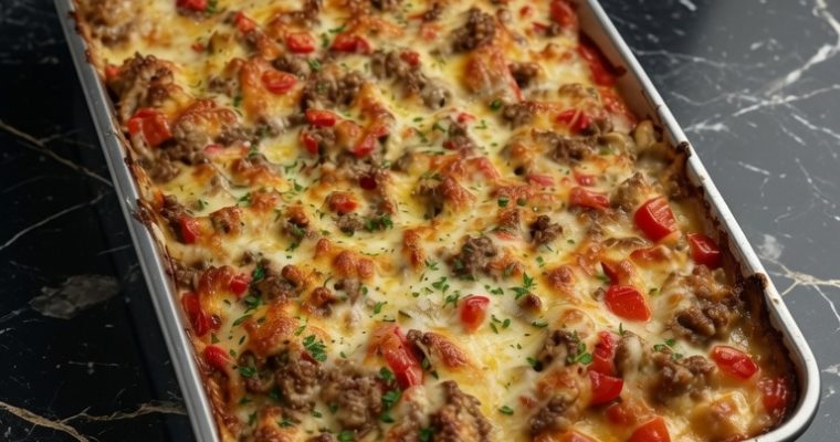 Philly Cheesesteak Casserole