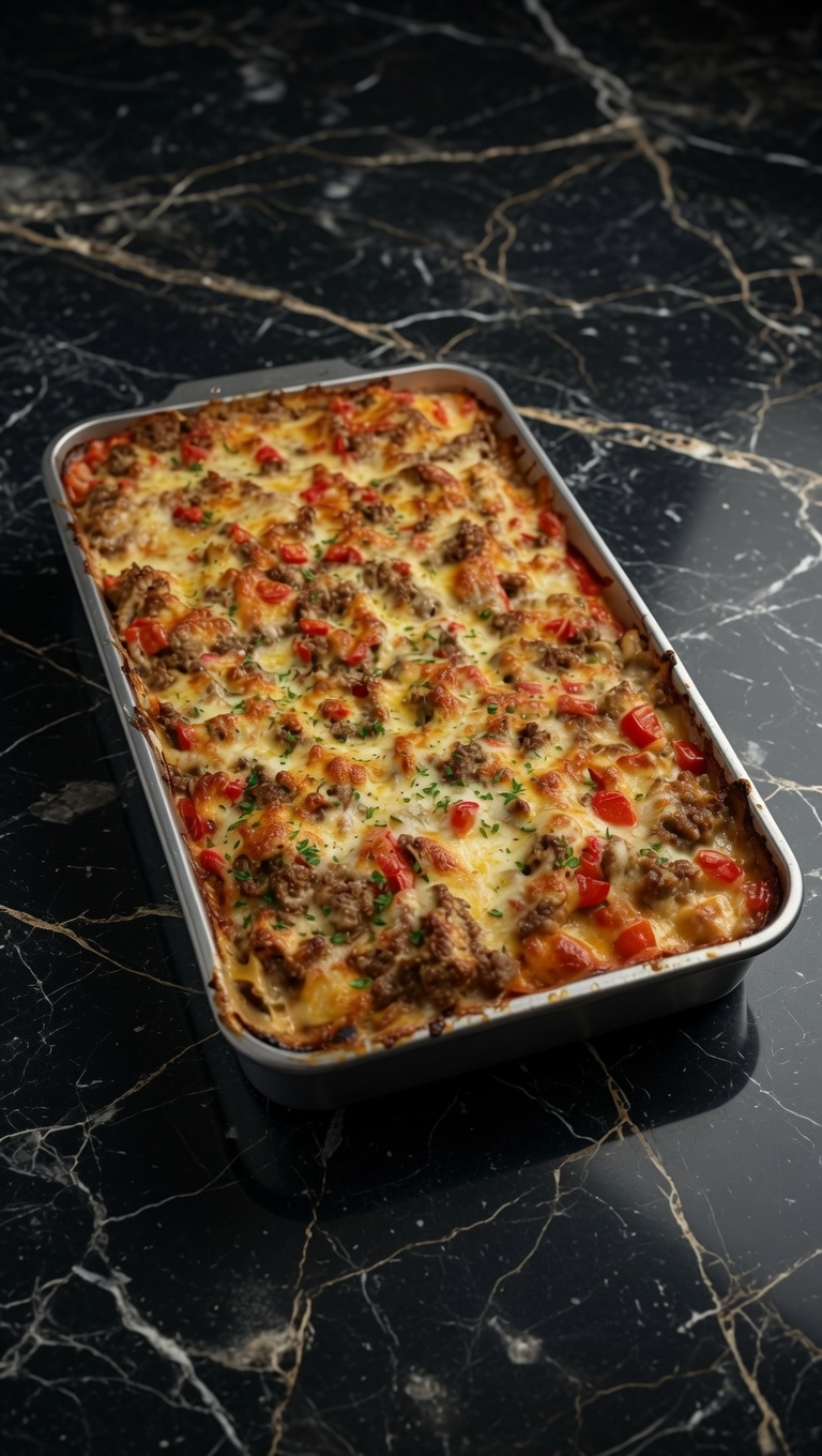 Philly Cheesesteak Casserole