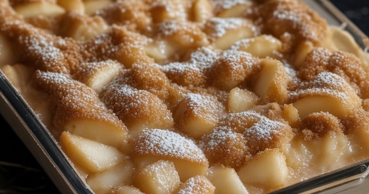THREE INGREDIENT APPLE PIE CAKE