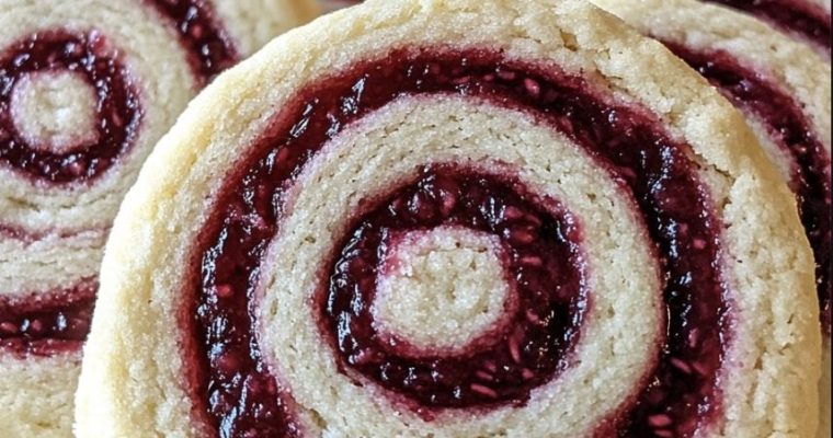 Irresistible Raspberry Swirl Shortbread Cookies