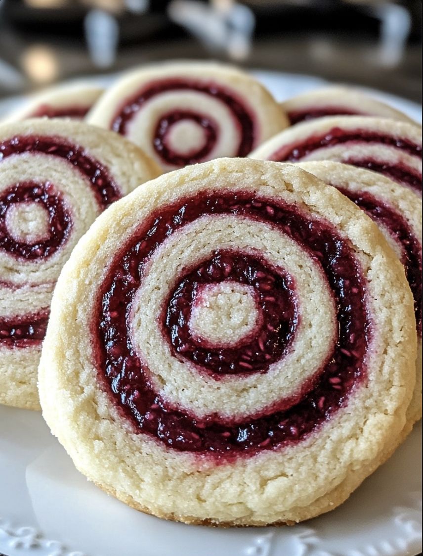 Irresistible Raspberry Swirl Shortbread Cookies