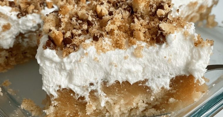 Toffee Butterscotch Poke Cake