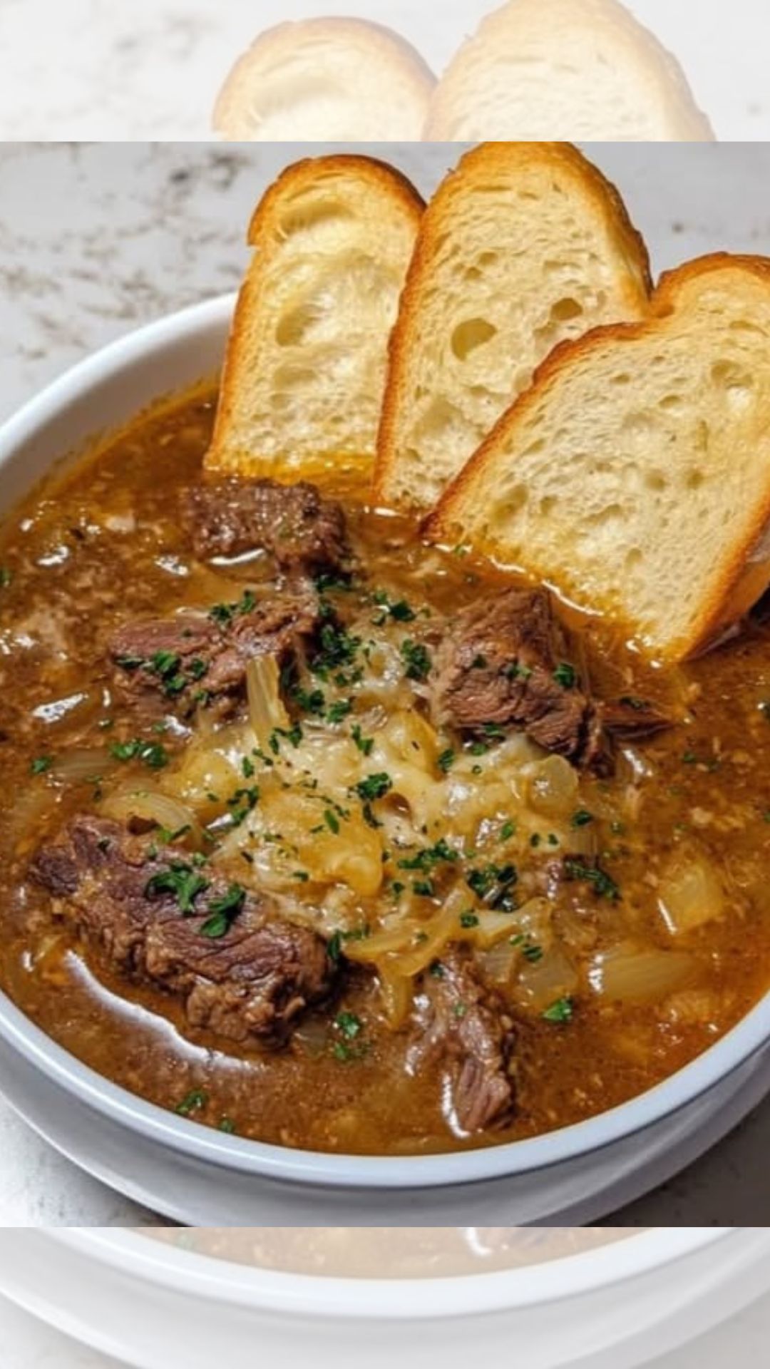 French Onion Beef Short Rib Soup