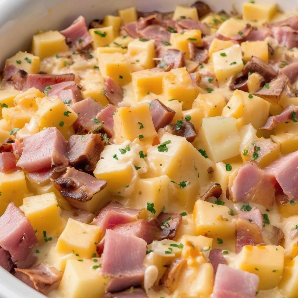 CROCKPOT HAM AND  POTATO  CASSEROLE