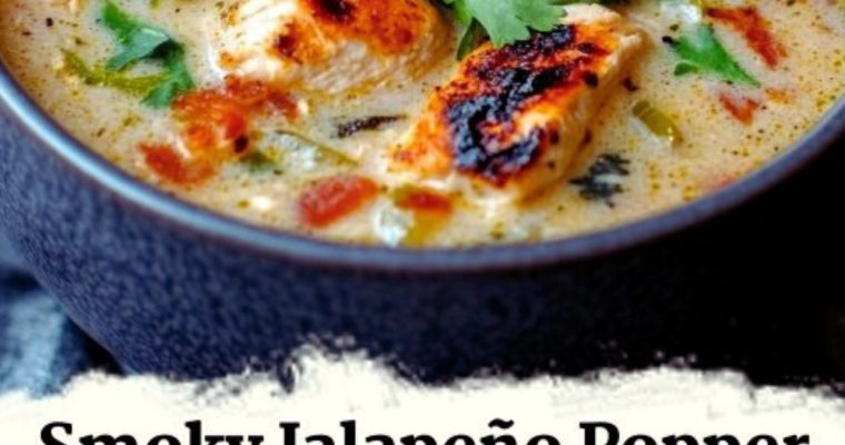 Smoky Jalapeño Popper Soup with Grilled Chicken