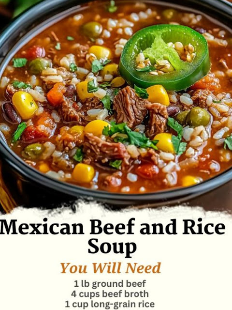 Mexican Beef and Rice Soup