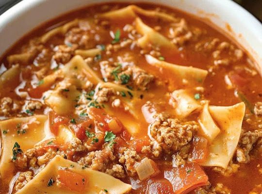 Cozy Crockpot Lasagna Soup
