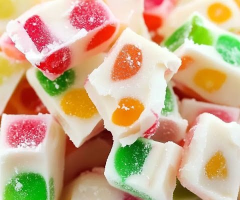Easy Christmas Gumdrop Nougat Candy