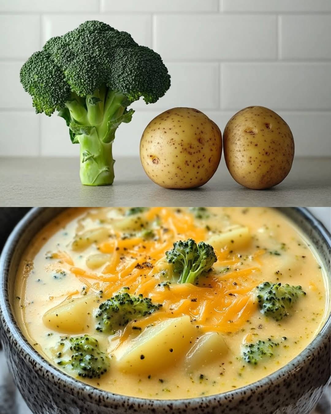 Broccoli, Potato & Cheddar Soup