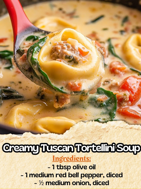 Creamy Tuscan Tortellini Soup