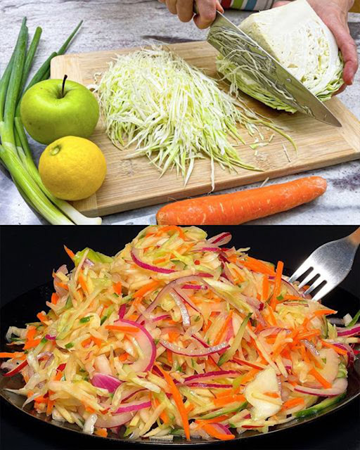 Crisp Apple, Carrot, and Cabbage Salad