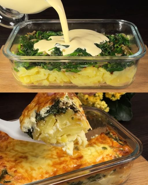 Spinach and Potato Casserole