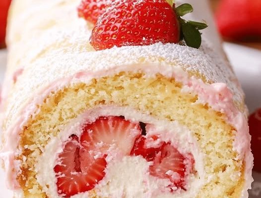 Strawberry Shortcake Cake Roll