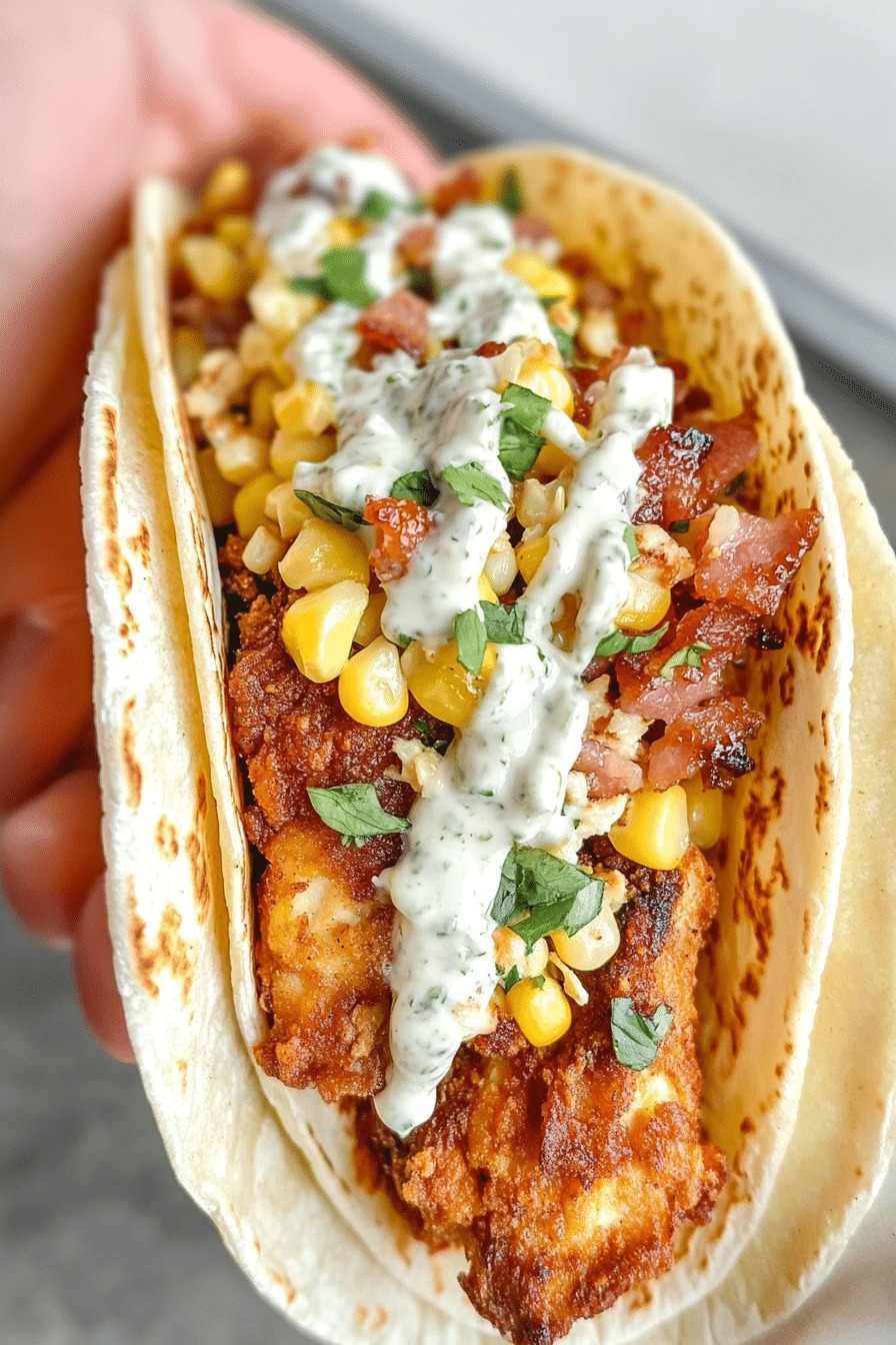 Street Corn Chicken Tacos