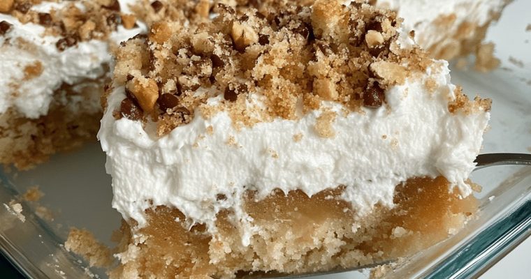 Toffee Butterscotch Poke Cake