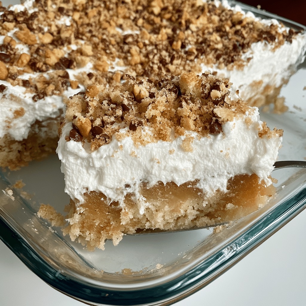 Toffee Butterscotch Poke Cake