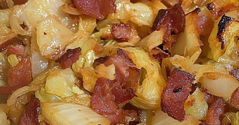 Fried Cabbage with Bacon, Onion & Garlic